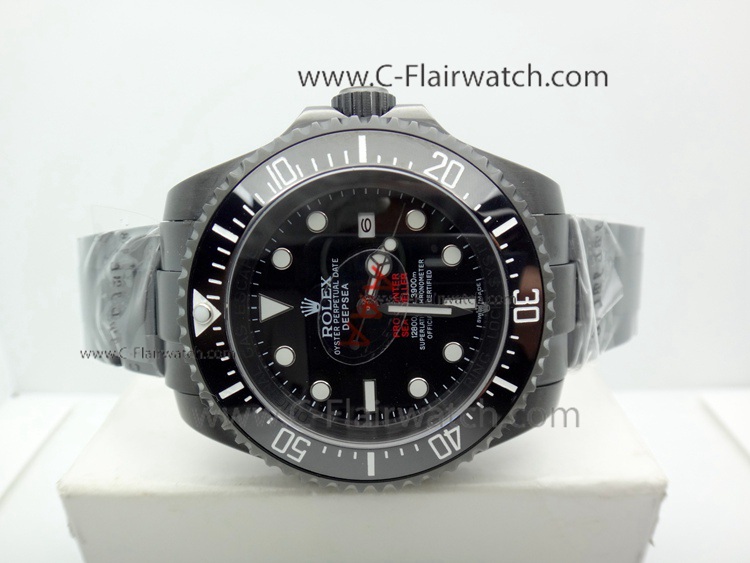 Replica Rolex Pro Hunter Deepsea Black Ceramic Bezel Watch 44mm